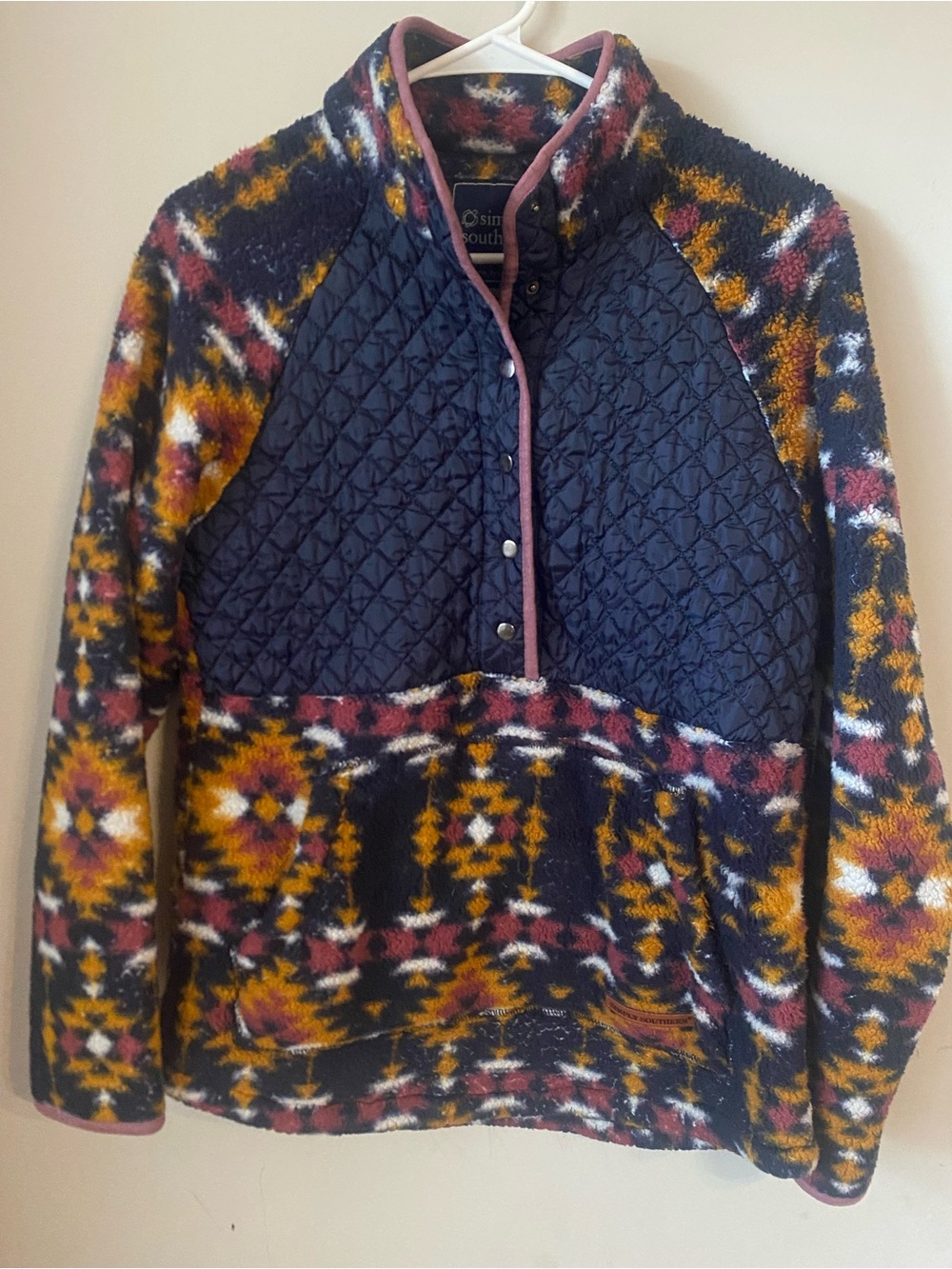 Women's Simply Southern Quilted & Patterned Fleece Pullover Jacket